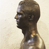 Cristiano Ronaldo sculpture. Bronze. 2018. Madeira International Airport.