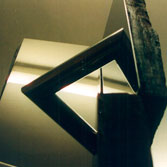 Machine VIII. Wood and inox steel. 250x50x40 cm. 2005. (detail)
