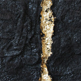 Katara 6. Mixt on canvas. Gold leaf. 61x125cm. 2013.